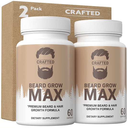 Beard Growth Pills | Beard Growth Vitamins | Beard Growth Supplement | Biotin & Collagen | Beard Pills | Beard Vitamins for All Hair Types | Beard Growth Biotin (1 Pack)